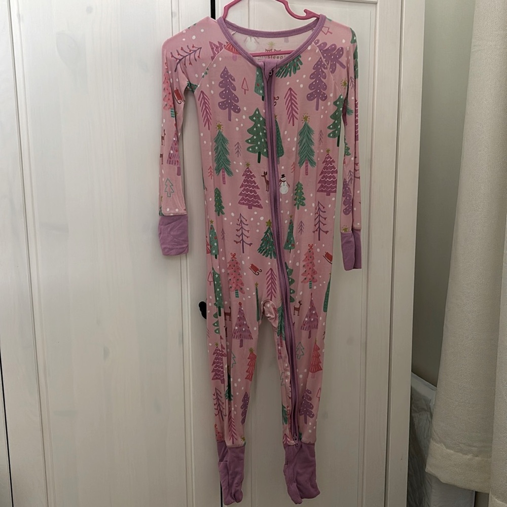 Little Sleepies Pink Merry & Bright Zippy 18-24 months
